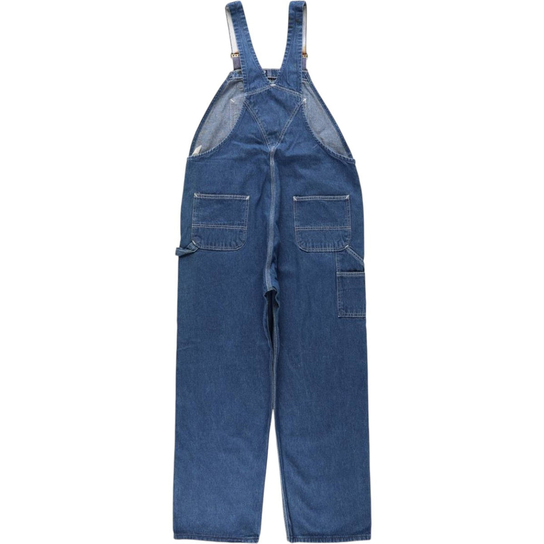 Carhartt logo patch denim overalls, men's size W42 (approx.) cotton blue type Vintage Second Hand
