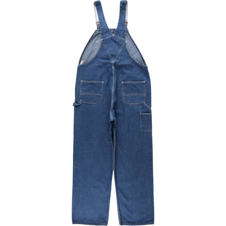 Carhartt logo patch denim overalls, men's size W42 (approx.) cotton blue type Vintage Second Hand