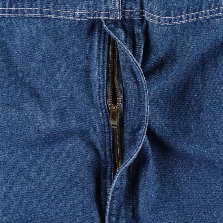 Carhartt logo patch denim overalls, men's size W42 (approx.) cotton blue type Vintage Second Hand
