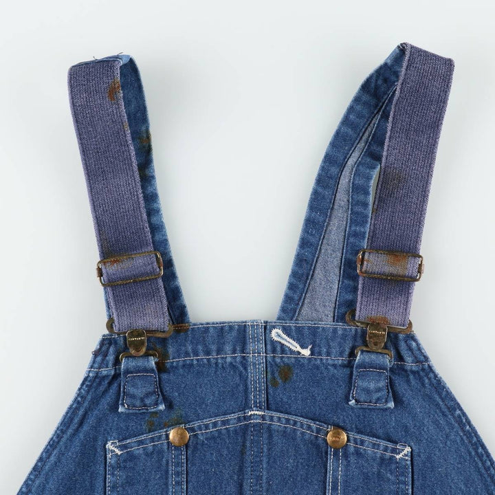 Carhartt logo patch denim overalls, men's size W42 (approx.) cotton blue type Vintage Second Hand