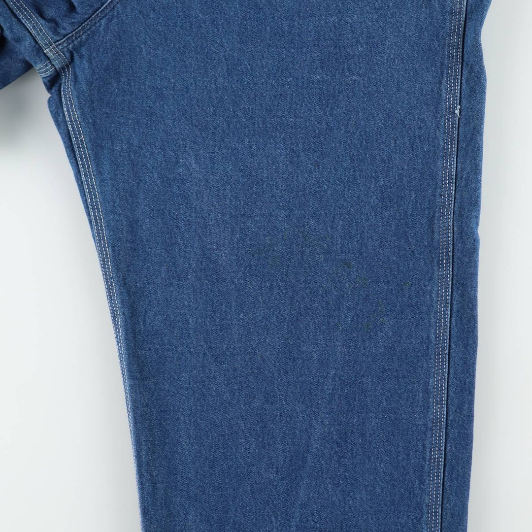 Carhartt logo patch denim overalls, men's size W42 (approx.) cotton blue type Vintage Second Hand