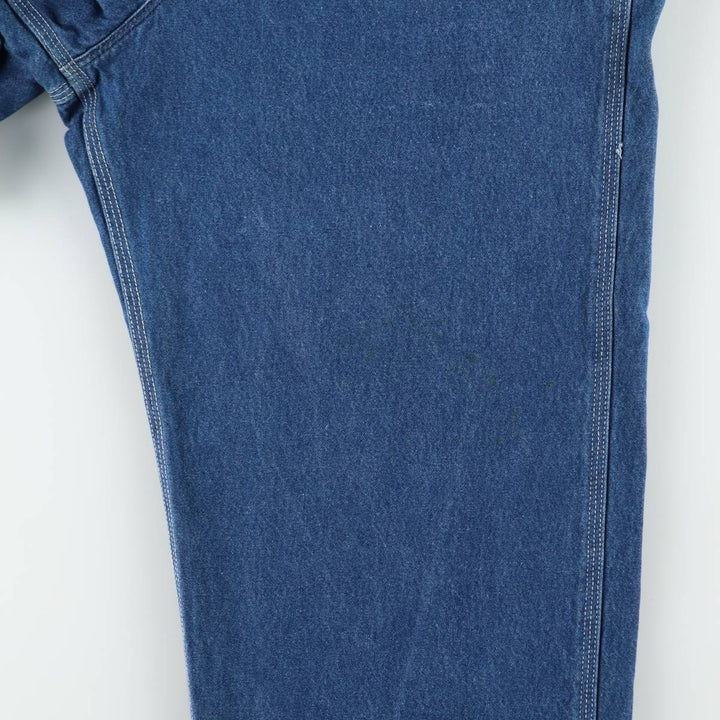 Carhartt logo patch denim overalls, men's size W42 (approx.) cotton blue type Vintage Second Hand
