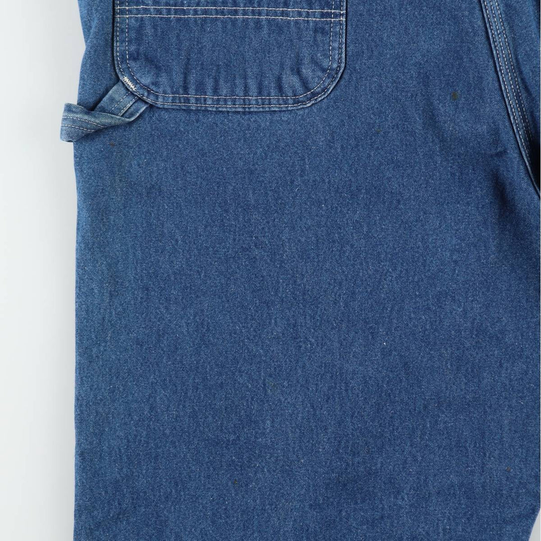 Carhartt logo patch denim overalls, men's size W42 (approx.) cotton blue type Vintage Second Hand