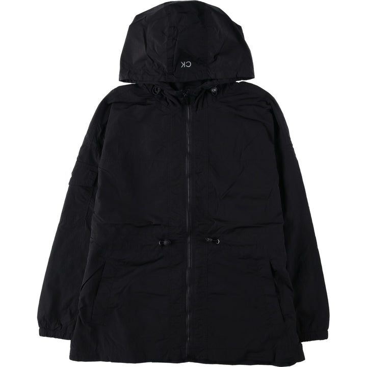 Calvin Klein PERFORMANCE Nylon Parka, Men's Size M (approx.) Nylon black type Vintage Second Hand