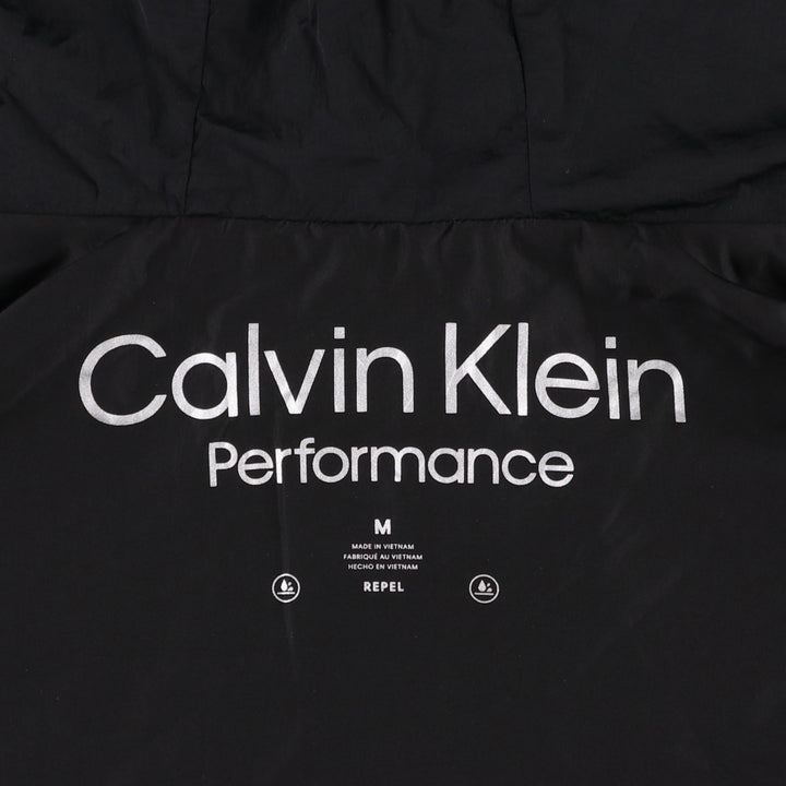 Calvin Klein PERFORMANCE Nylon Parka, Men's Size M (approx.) Nylon black type Vintage Second Hand