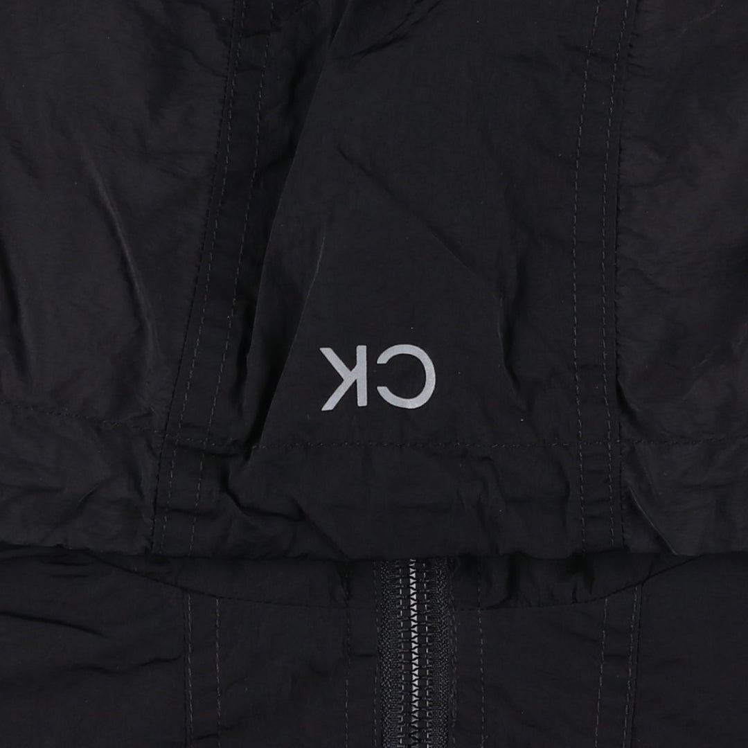 Calvin Klein PERFORMANCE Nylon Parka, Men's Size M (approx.) Nylon black type Vintage Second Hand