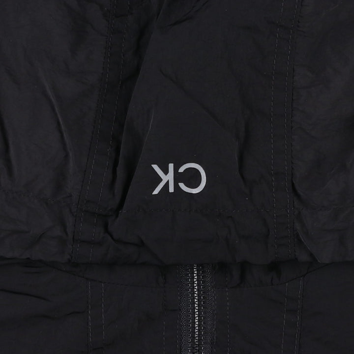 Calvin Klein PERFORMANCE Nylon Parka, Men's Size M (approx.) Nylon black type Vintage Second Hand