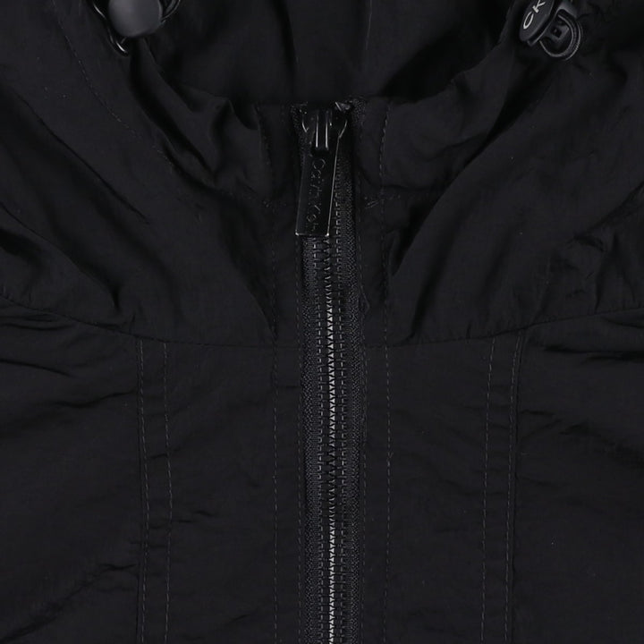 Calvin Klein PERFORMANCE Nylon Parka, Men's Size M (approx.) Nylon black type Vintage Second Hand