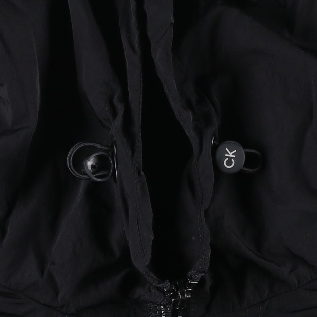 Calvin Klein PERFORMANCE Nylon Parka, Men's Size M (approx.) Nylon black type Vintage Second Hand