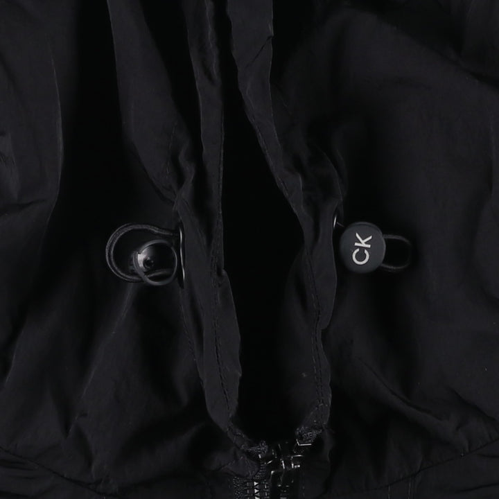 Calvin Klein PERFORMANCE Nylon Parka, Men's Size M (approx.) Nylon black type Vintage Second Hand