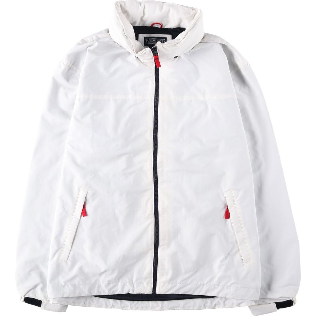 Vintage 80s-90'S Lands' End nylon jacket, men's size XL Nylon white type Vintage Second Hand