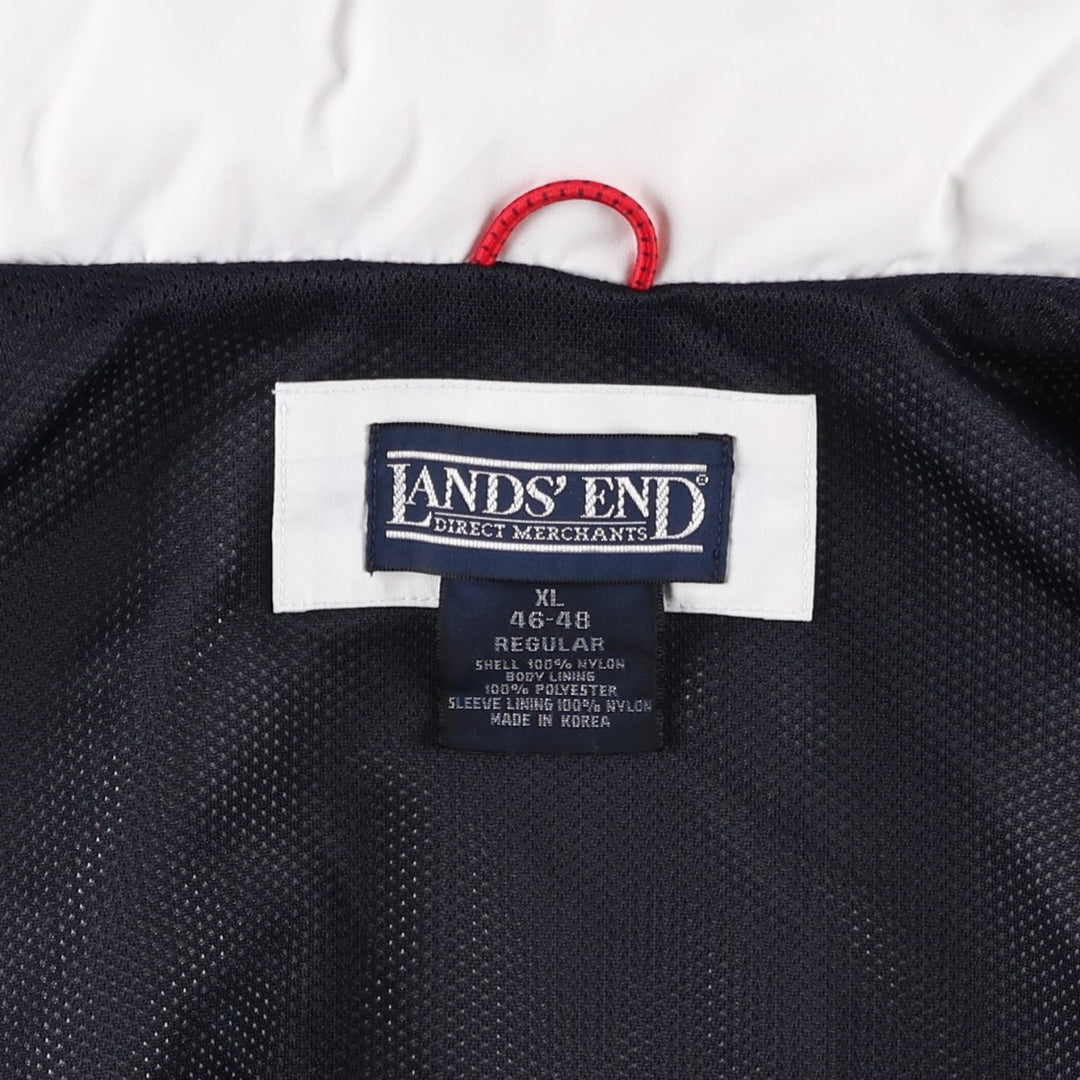 Vintage 80s-90'S Lands' End nylon jacket, men's size XL Nylon white type Vintage Second Hand