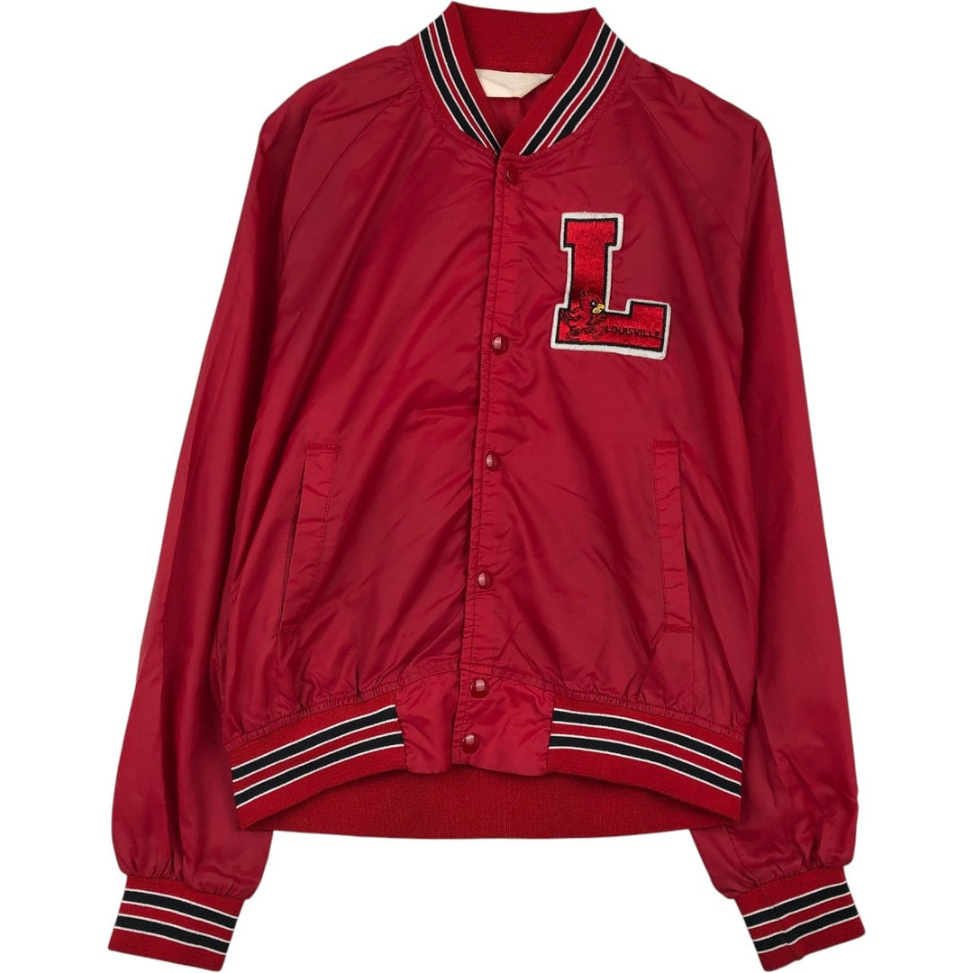 College varsity jacket, award jacket, men's size L. unclear red type Vintage Second Hand