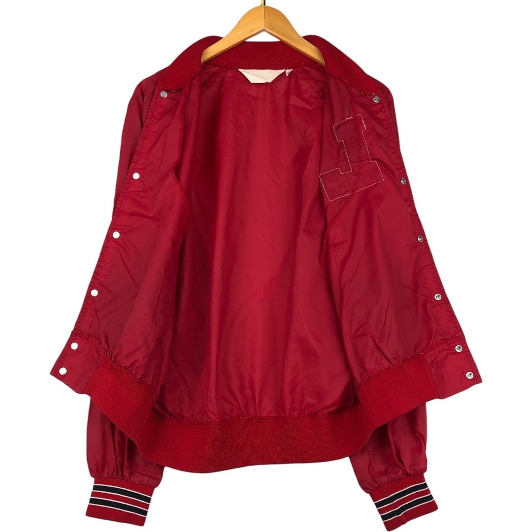 College varsity jacket, award jacket, men's size L. unclear red type Vintage Second Hand