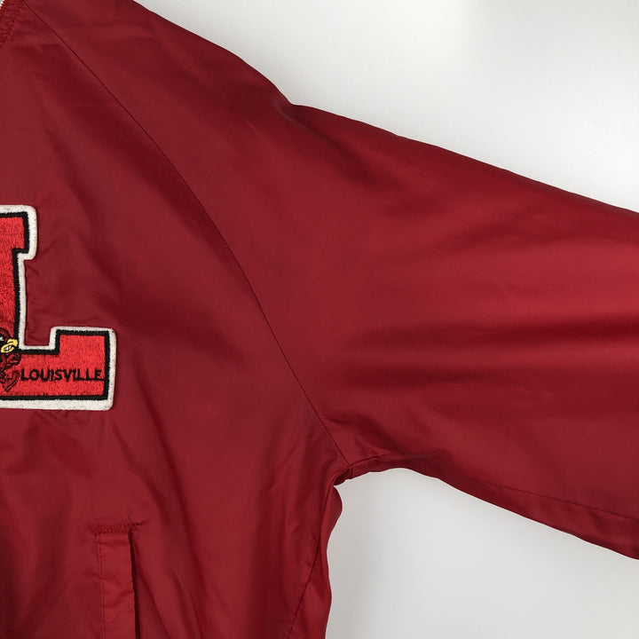 College varsity jacket, award jacket, men's size L. unclear red type Vintage Second Hand