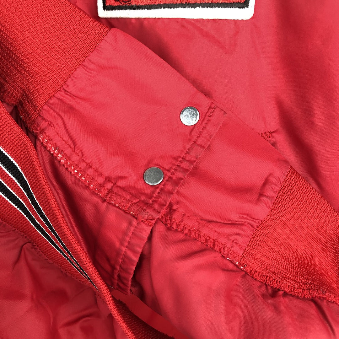 College varsity jacket, award jacket, men's size L. unclear red type Vintage Second Hand