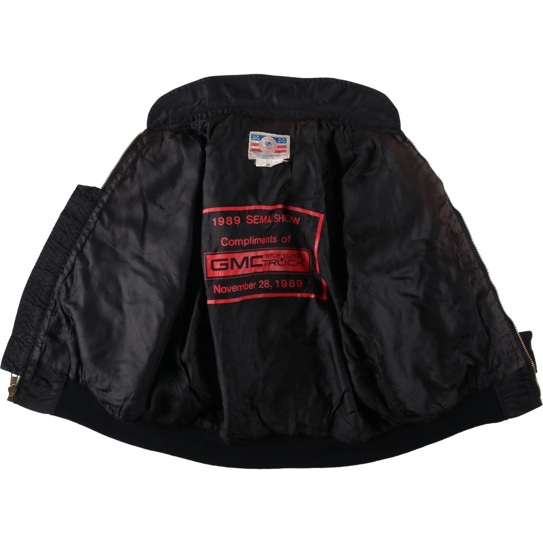 Voyager patch, American flag design, TOP GUN military flight jacket, made in USA, men's size XL equivalent, vintage. unclear black type Vintage Second Hand