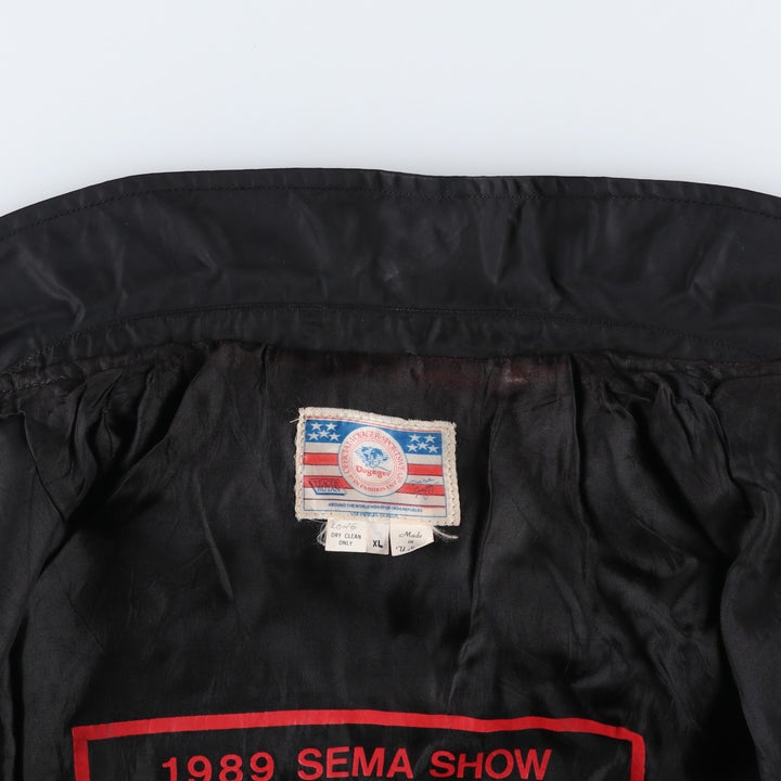 Voyager patch, American flag design, TOP GUN military flight jacket, made in USA, men's size XL equivalent, vintage. unclear black type Vintage Second Hand