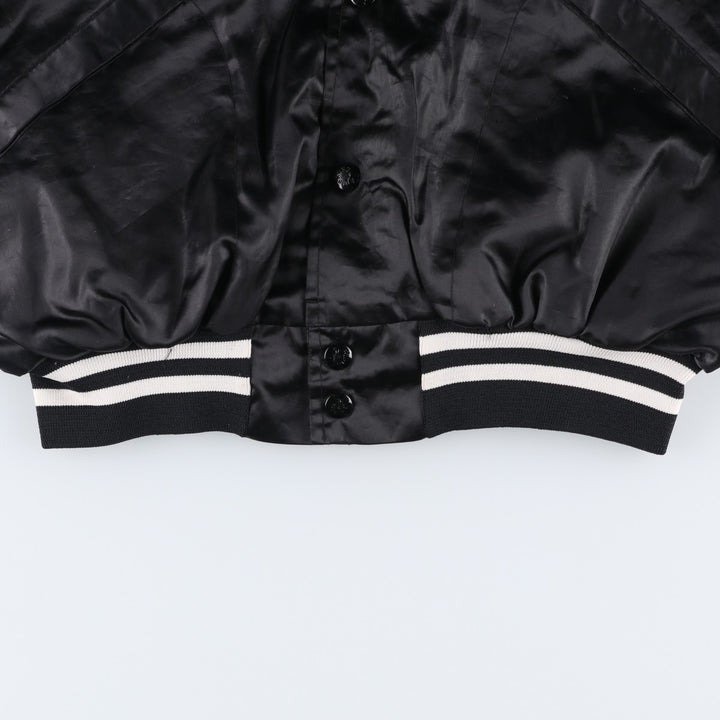 70s-80'S King Louie PRO FIT Nylon Stadium Jacket Award Jacket Varsity Jacket Made in USA Men's Size L Nylon black type Vintage Second Hand