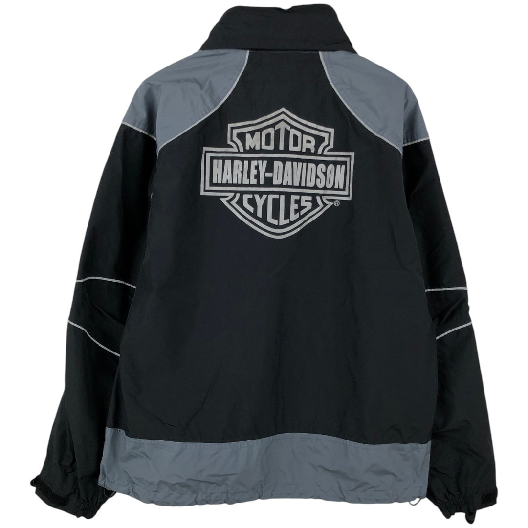 Harley-Davidson Men's Windbreaker (Size L) polyester black type Vintage Second Hand