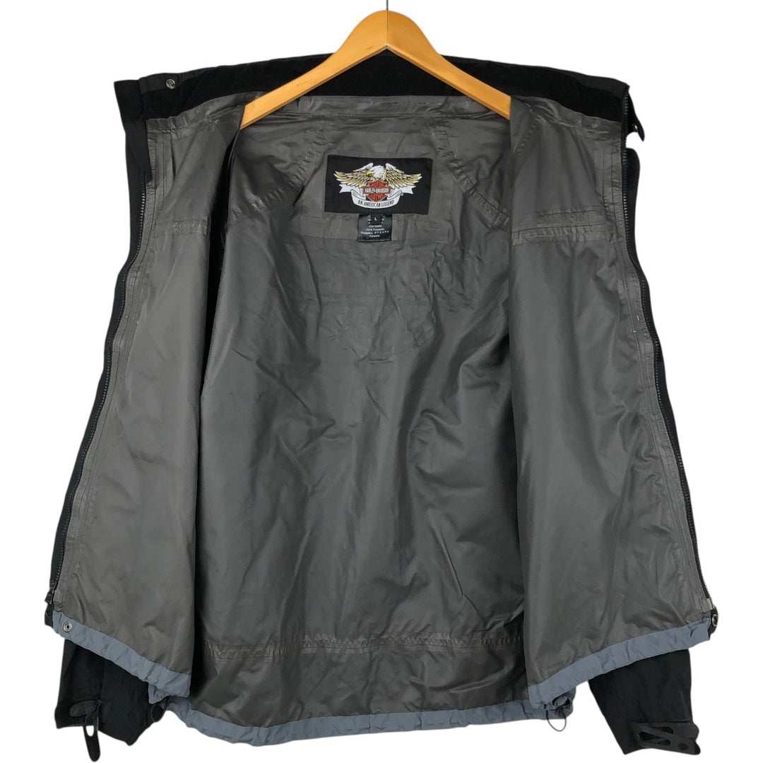Harley-Davidson Men's Windbreaker (Size L) polyester black type Vintage Second Hand