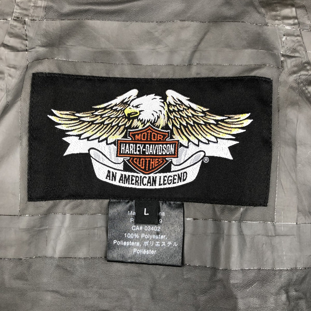 Harley-Davidson Men's Windbreaker (Size L) polyester black type Vintage Second Hand