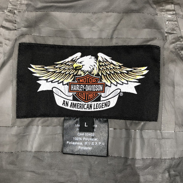 Harley-Davidson Men's Windbreaker (Size L) polyester black type Vintage Second Hand