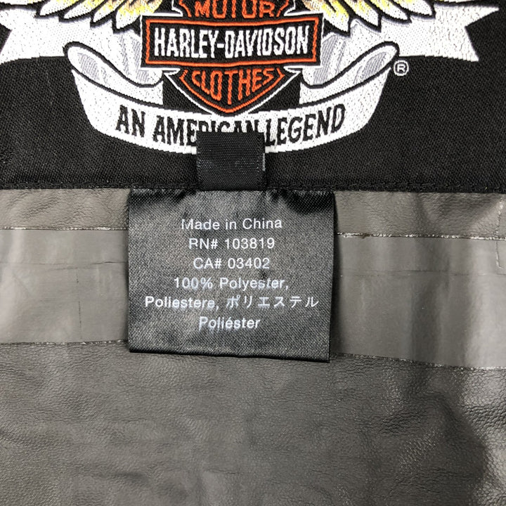 Harley-Davidson Men's Windbreaker (Size L) polyester black type Vintage Second Hand