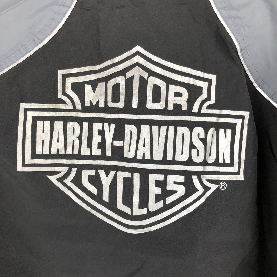 Harley-Davidson Men's Windbreaker (Size L) polyester black type Vintage Second Hand