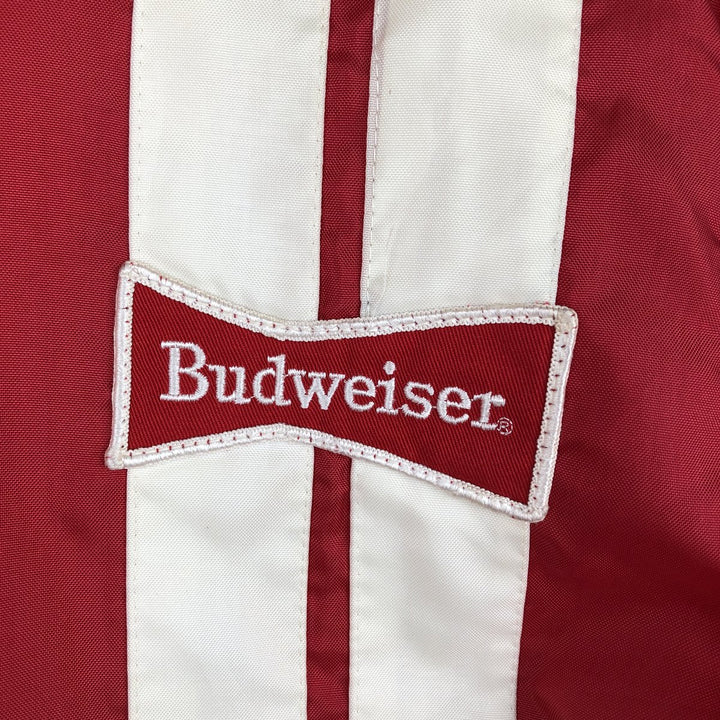 70s-80'S Budweiser racing jacket, men's size L equivalent, vintage. unclear red type Vintage Second Hand