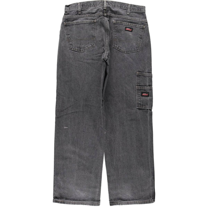 Dickies Black Denim Straight Leg Jeans, Men's W35 (approx.) cotton black type Vintage Second Hand