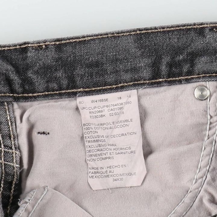 Dickies Black Denim Straight Leg Jeans, Men's W35 (approx.) cotton black type Vintage Second Hand