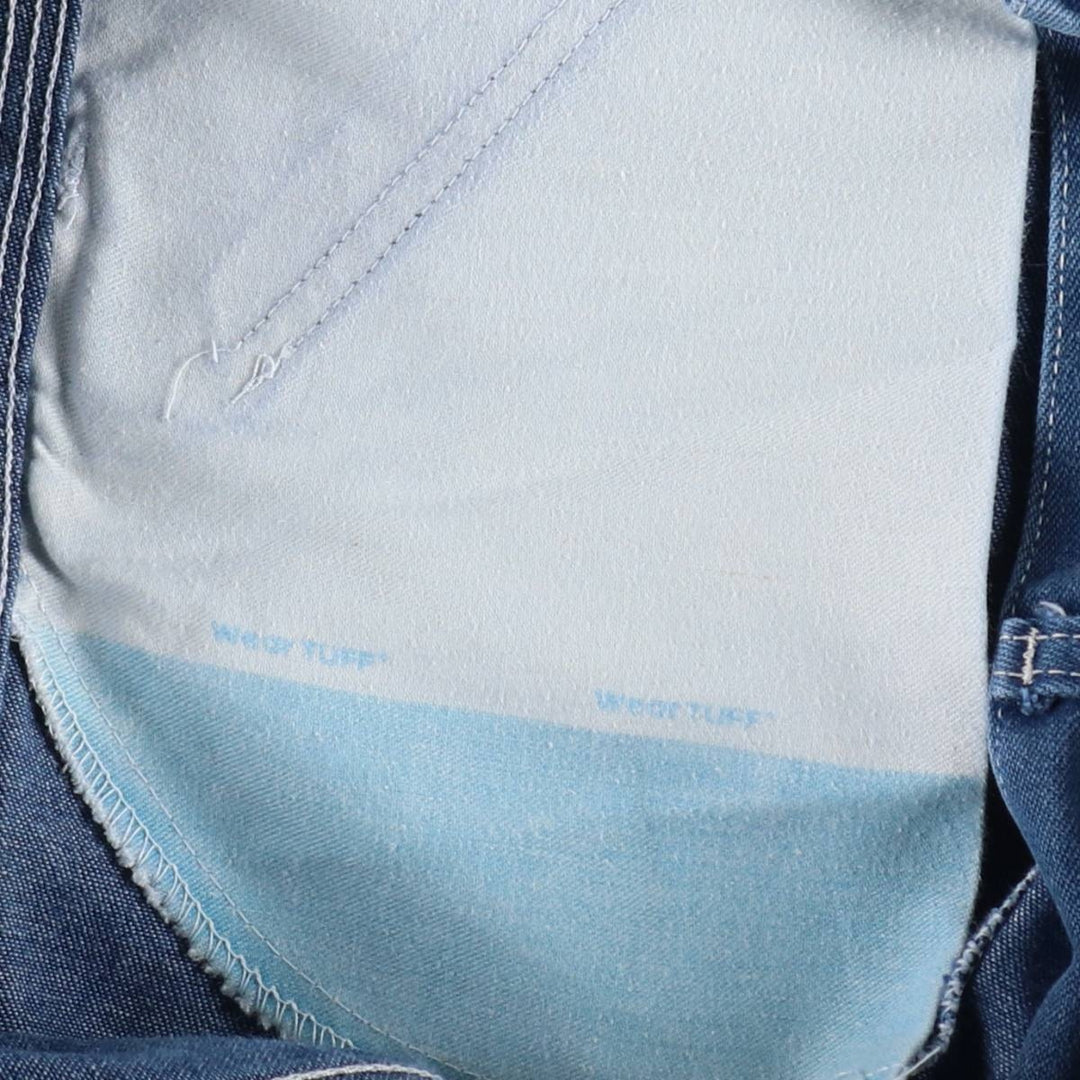 1980'S Sears WearTUFF Denim Painter Pants, Made in USA, Men's Size W39 (approx.), Vintage cotton blue type Vintage Second Hand