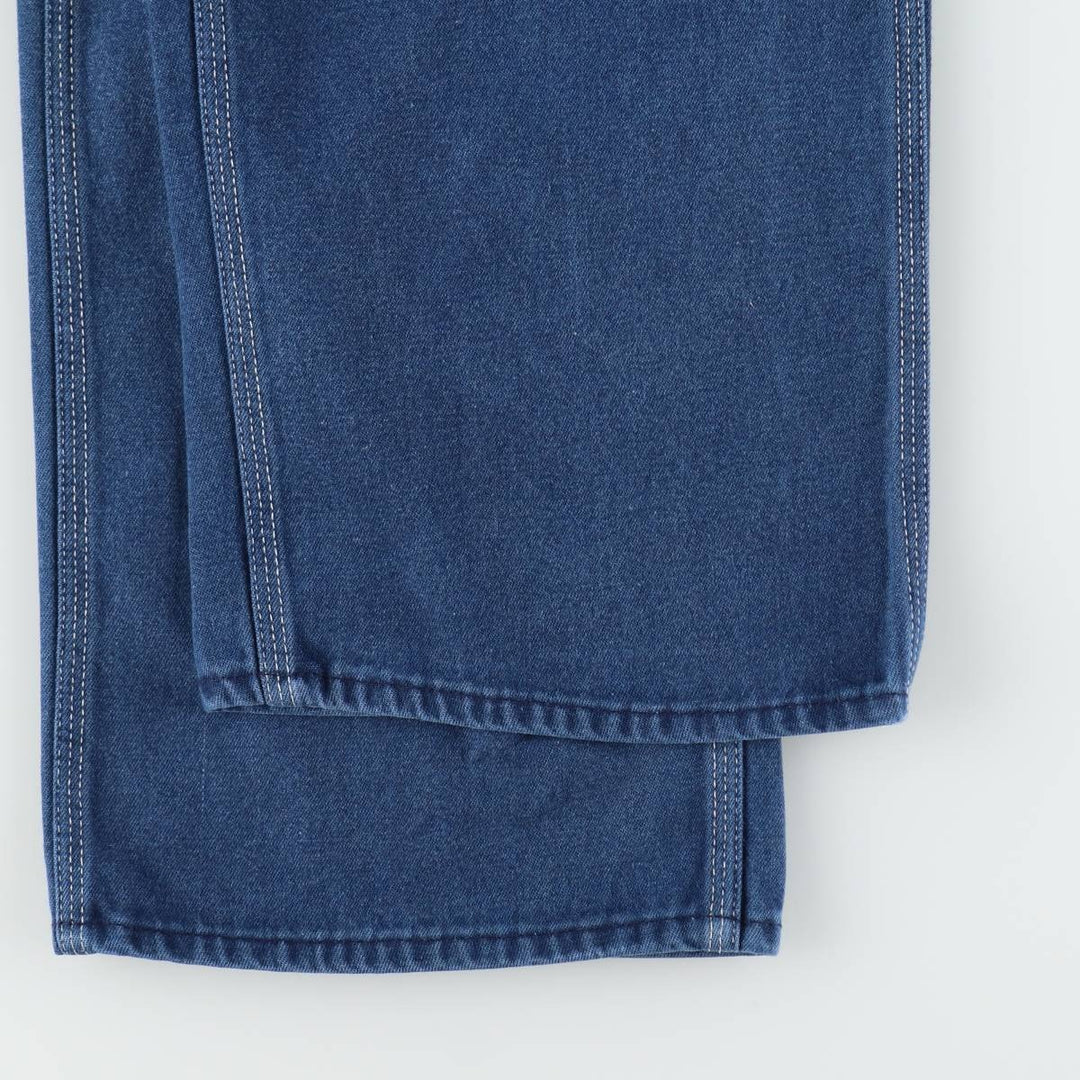 1980'S Sears WearTUFF Denim Painter Pants, Made in USA, Men's Size W39 (approx.), Vintage cotton blue type Vintage Second Hand