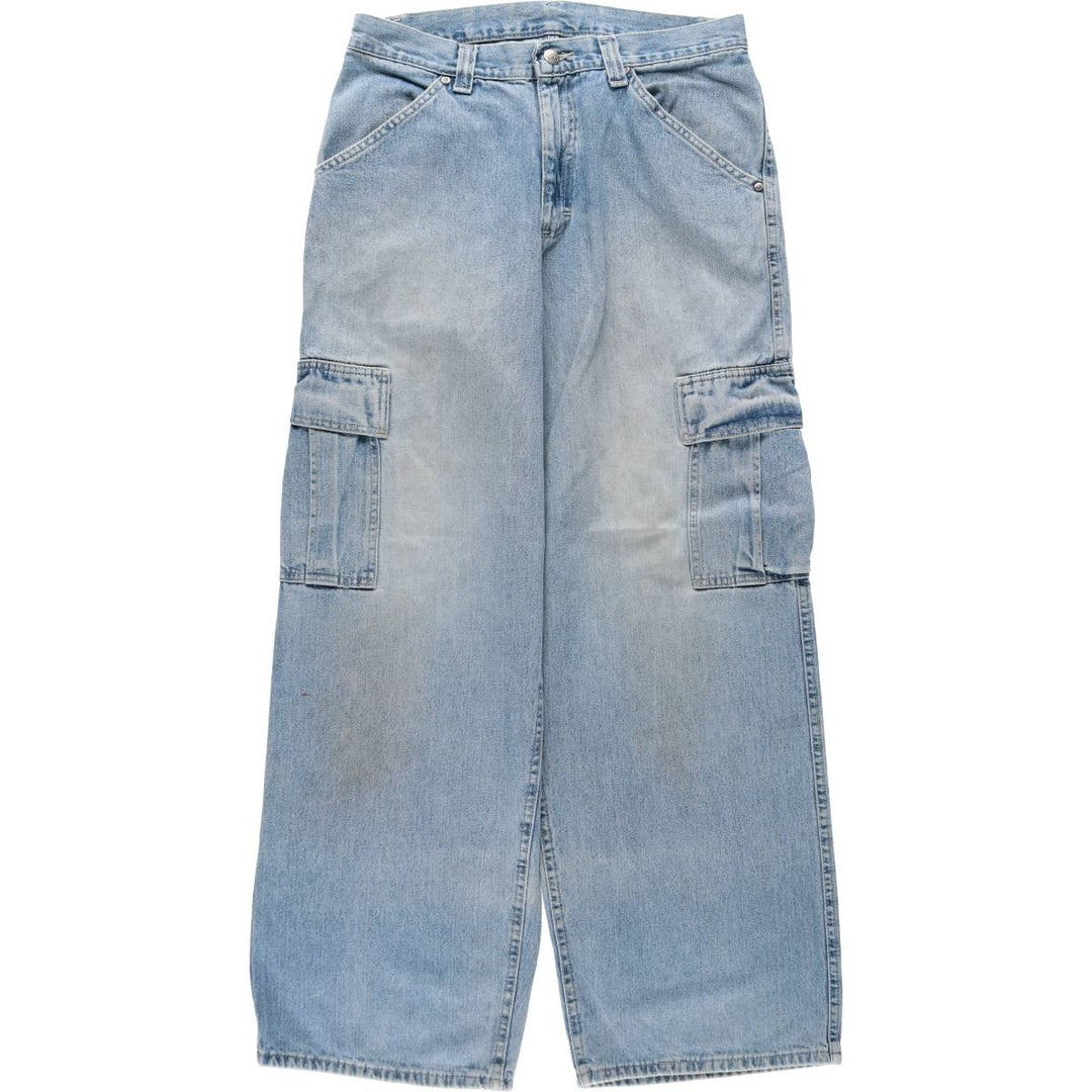 Lee DUNGAREES denim cargo pants, men's size W32 (approx.) unclear blue type Vintage Second Hand
