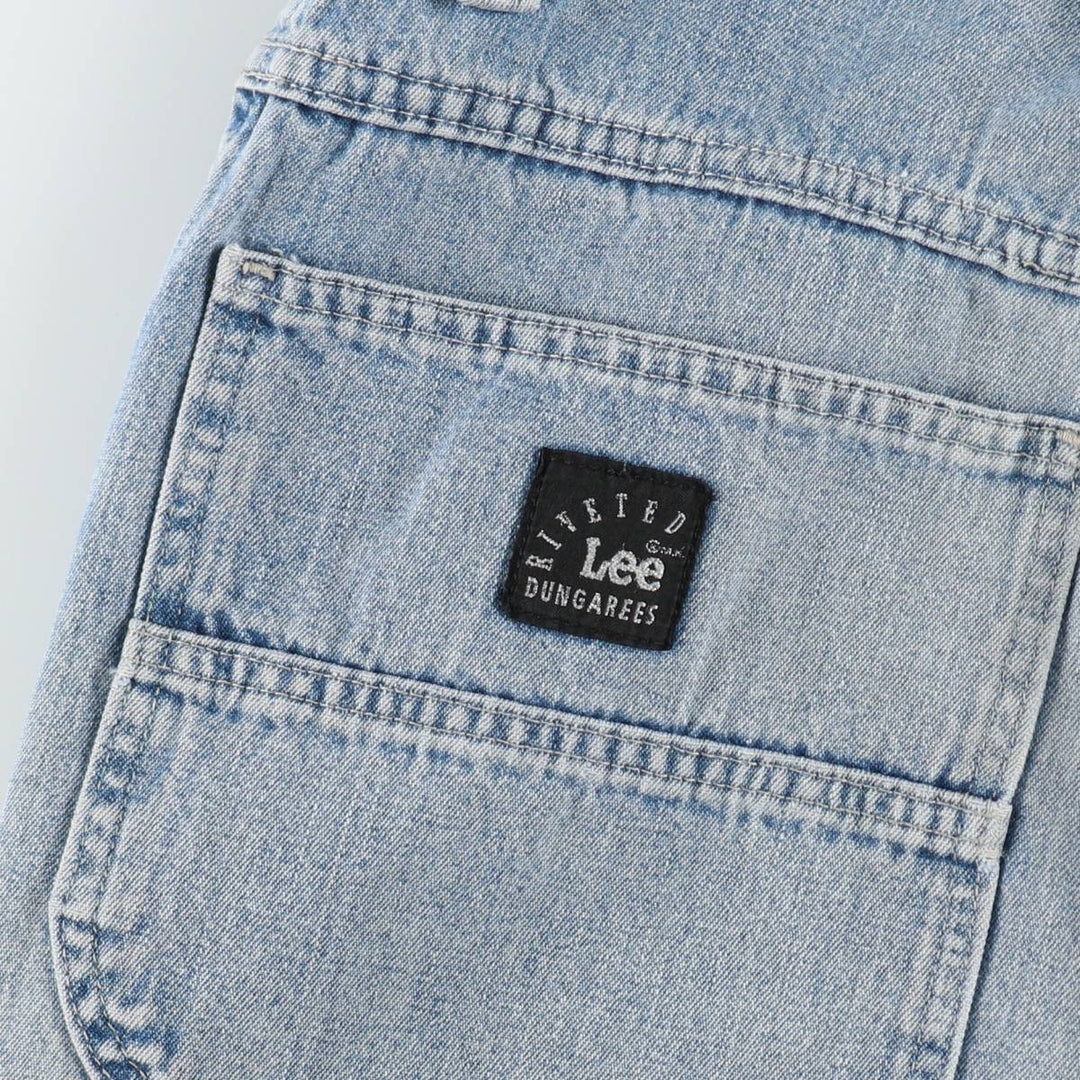 Lee DUNGAREES denim cargo pants, men's size W32 (approx.) unclear blue type Vintage Second Hand