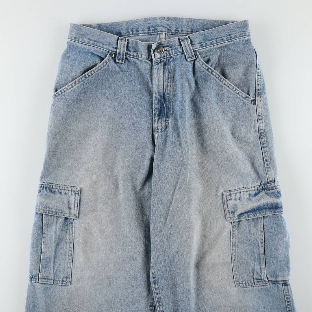 Lee DUNGAREES denim cargo pants, men's size W32 (approx.) unclear blue type Vintage Second Hand