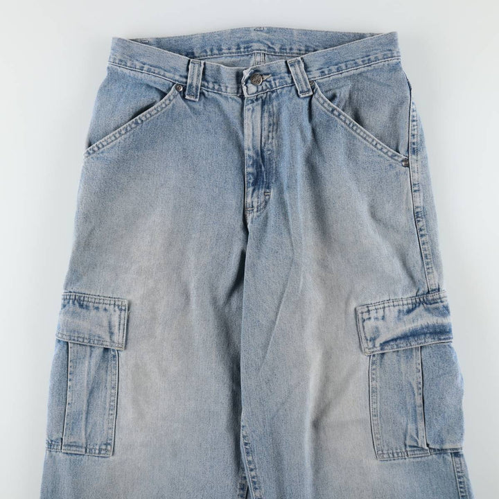 Lee DUNGAREES denim cargo pants, men's size W32 (approx.) unclear blue type Vintage Second Hand