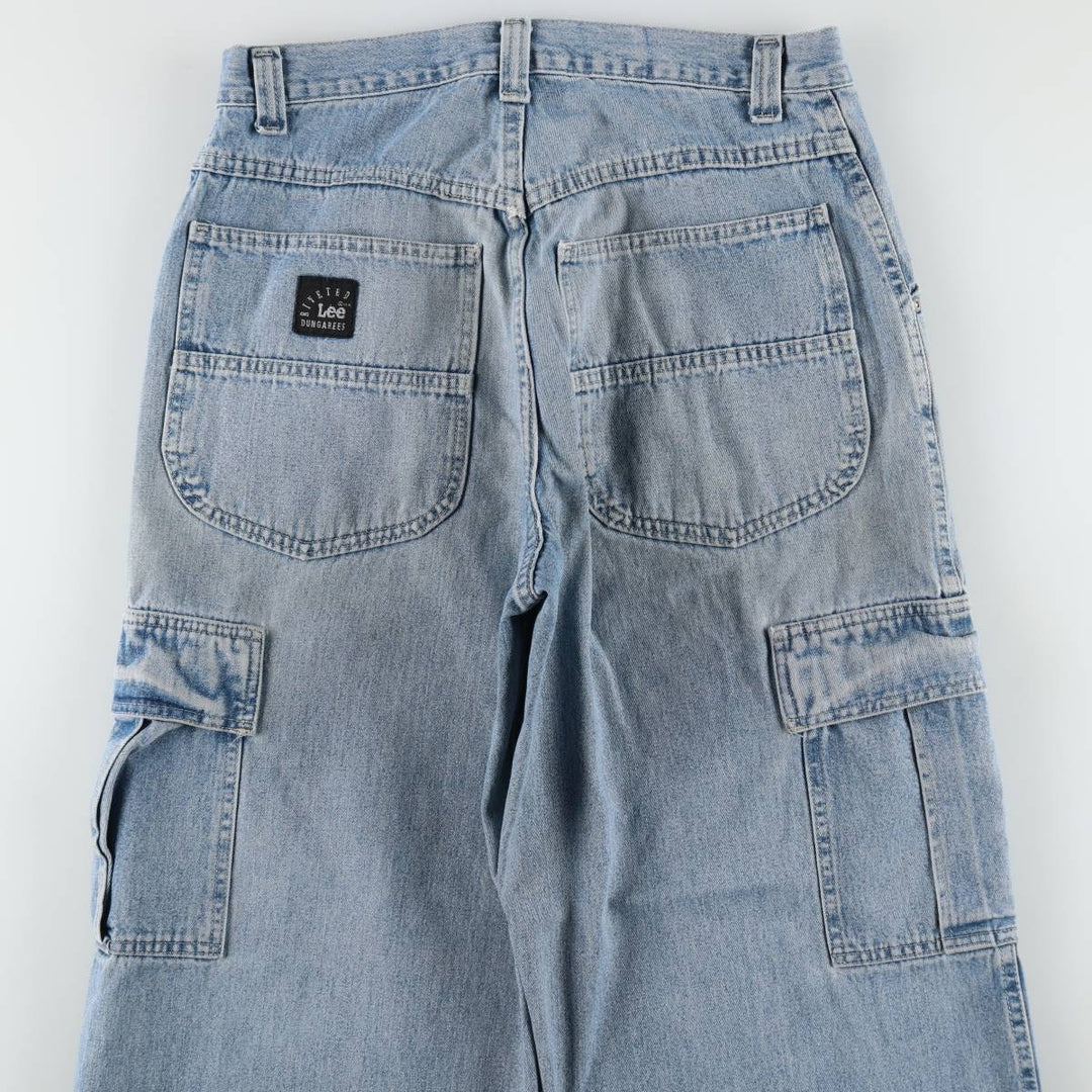 Lee DUNGAREES denim cargo pants, men's size W32 (approx.) unclear blue type Vintage Second Hand