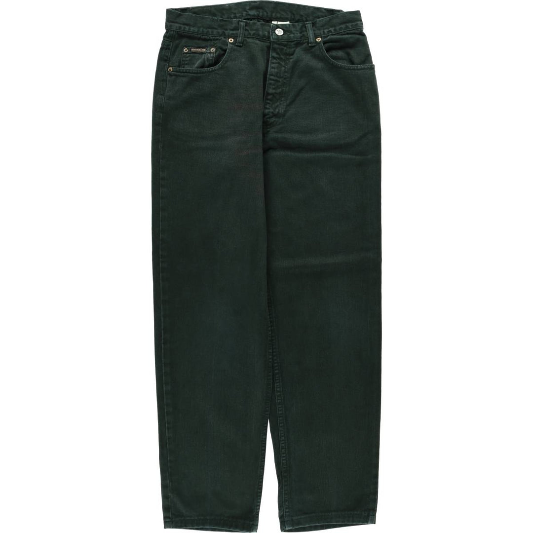 Calvin Klein black denim tapered jeans, made in the USA, men's size W33 (approx.). cotton black type Vintage Second Hand
