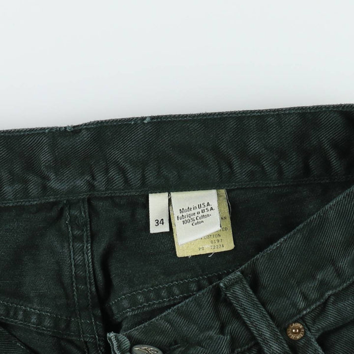 Calvin Klein black denim tapered jeans, made in the USA, men's size W33 (approx.). cotton black type Vintage Second Hand