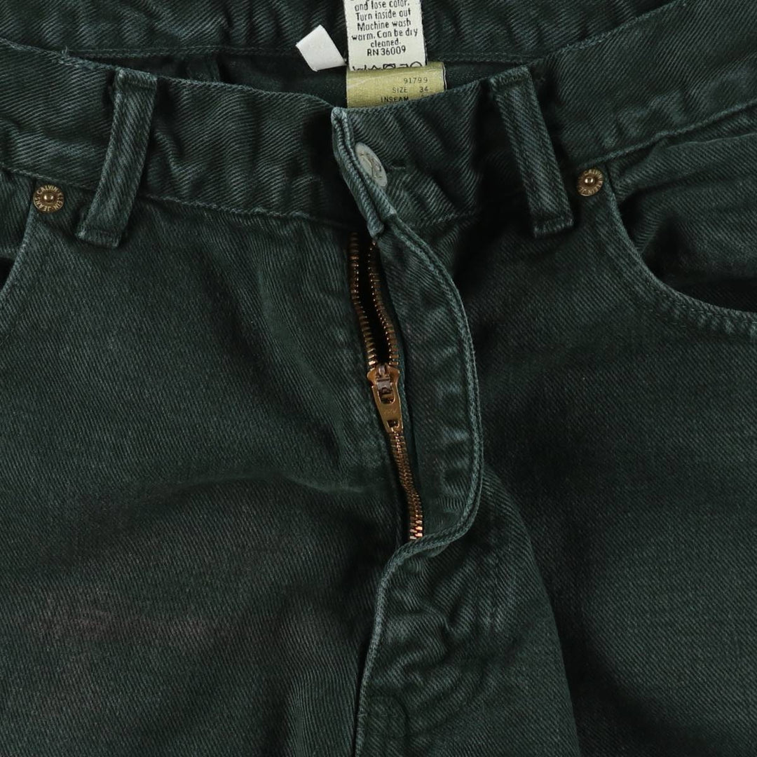 Calvin Klein black denim tapered jeans, made in the USA, men's size W33 (approx.). cotton black type Vintage Second Hand