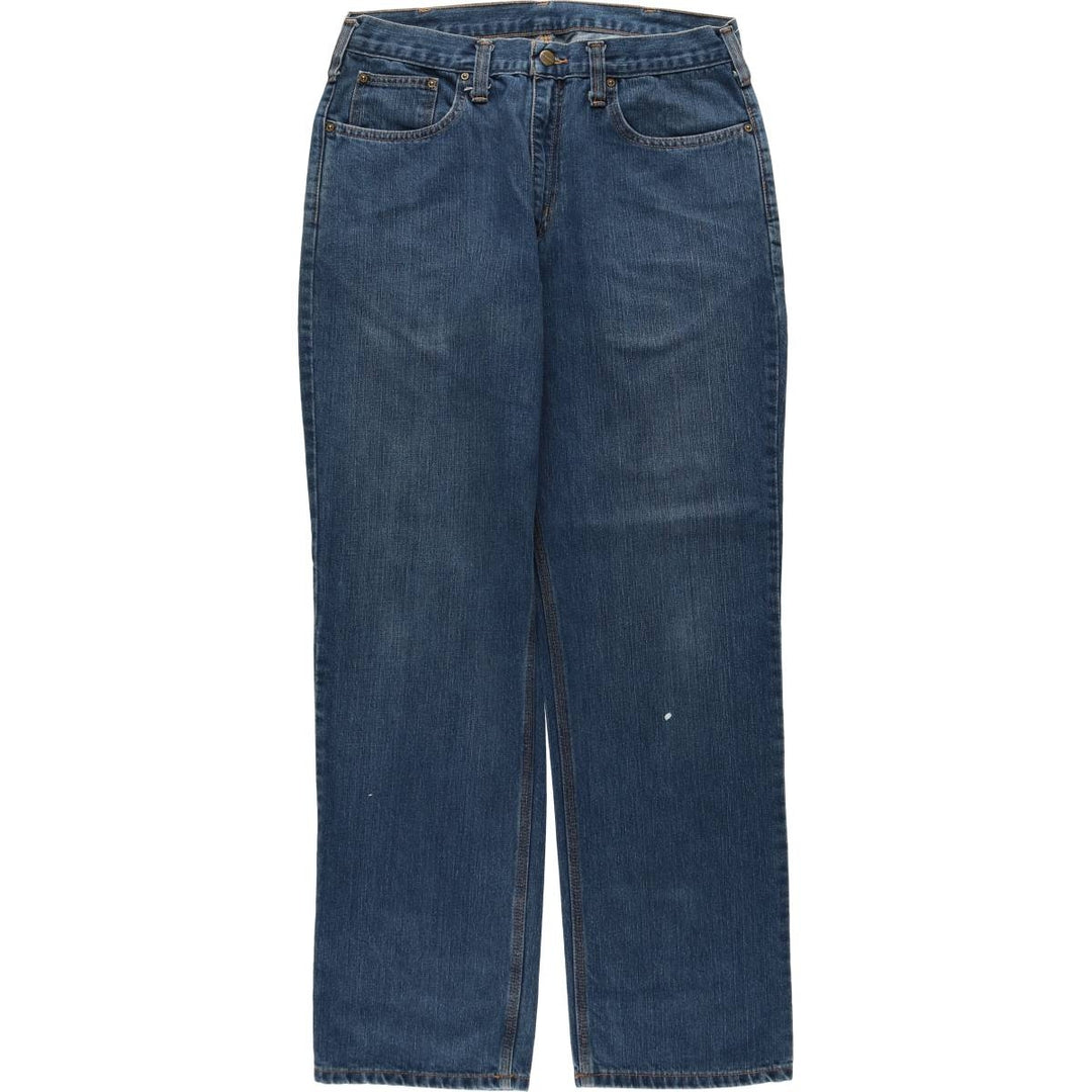 Carhartt Relaxed Fit Tapered Denim Pants for Men, W34 equivalent cotton blue type Vintage Second Hand