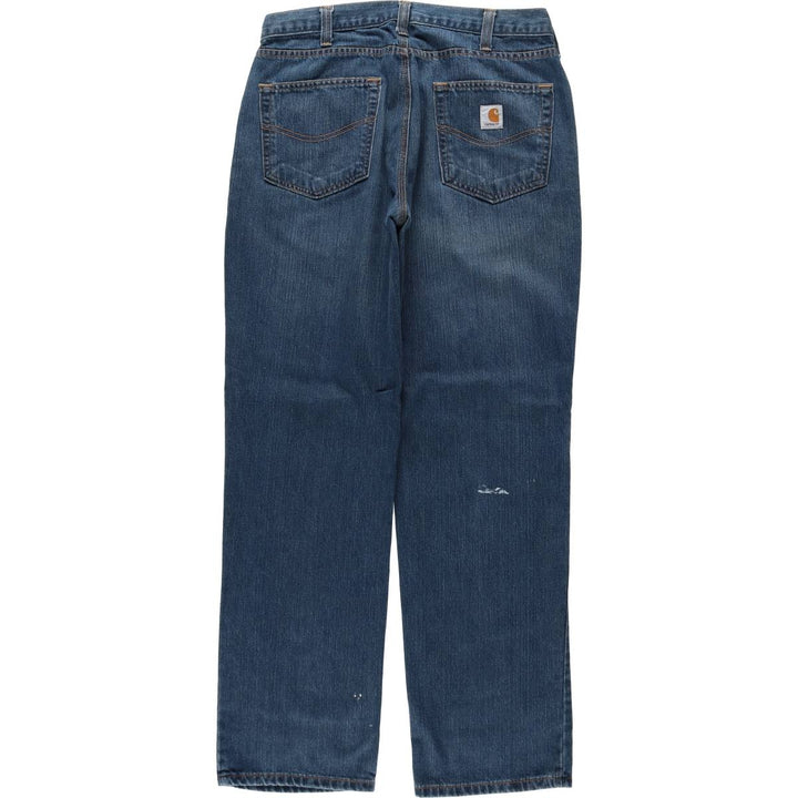 Carhartt Relaxed Fit Tapered Denim Pants for Men, W34 equivalent cotton blue type Vintage Second Hand
