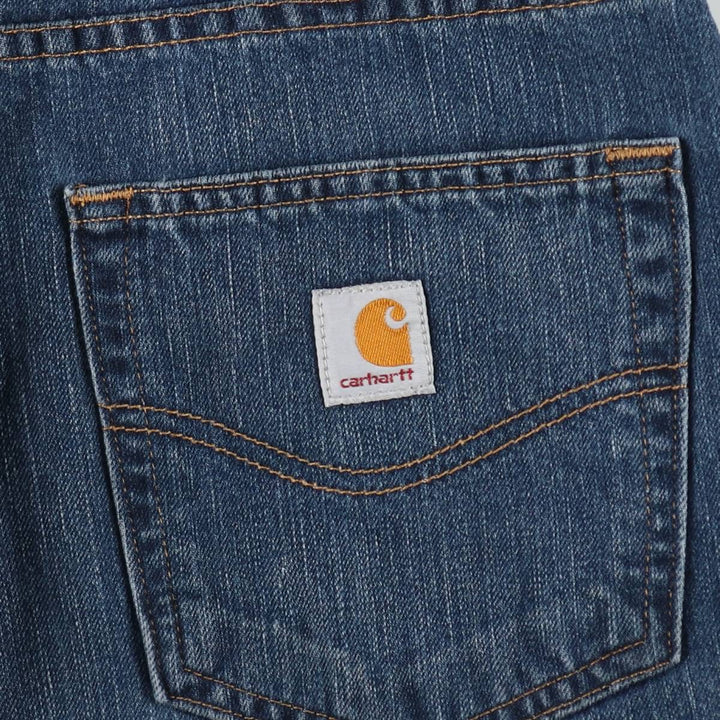 Carhartt Relaxed Fit Tapered Denim Pants for Men, W34 equivalent cotton blue type Vintage Second Hand