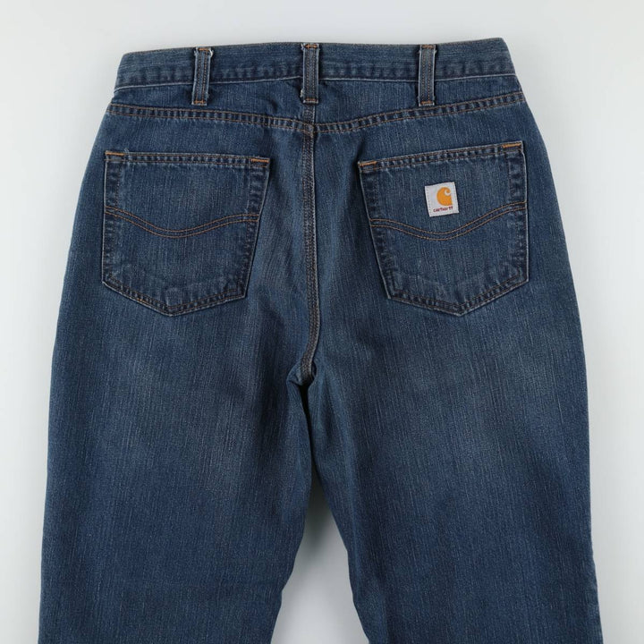 Carhartt Relaxed Fit Tapered Denim Pants for Men, W34 equivalent cotton blue type Vintage Second Hand