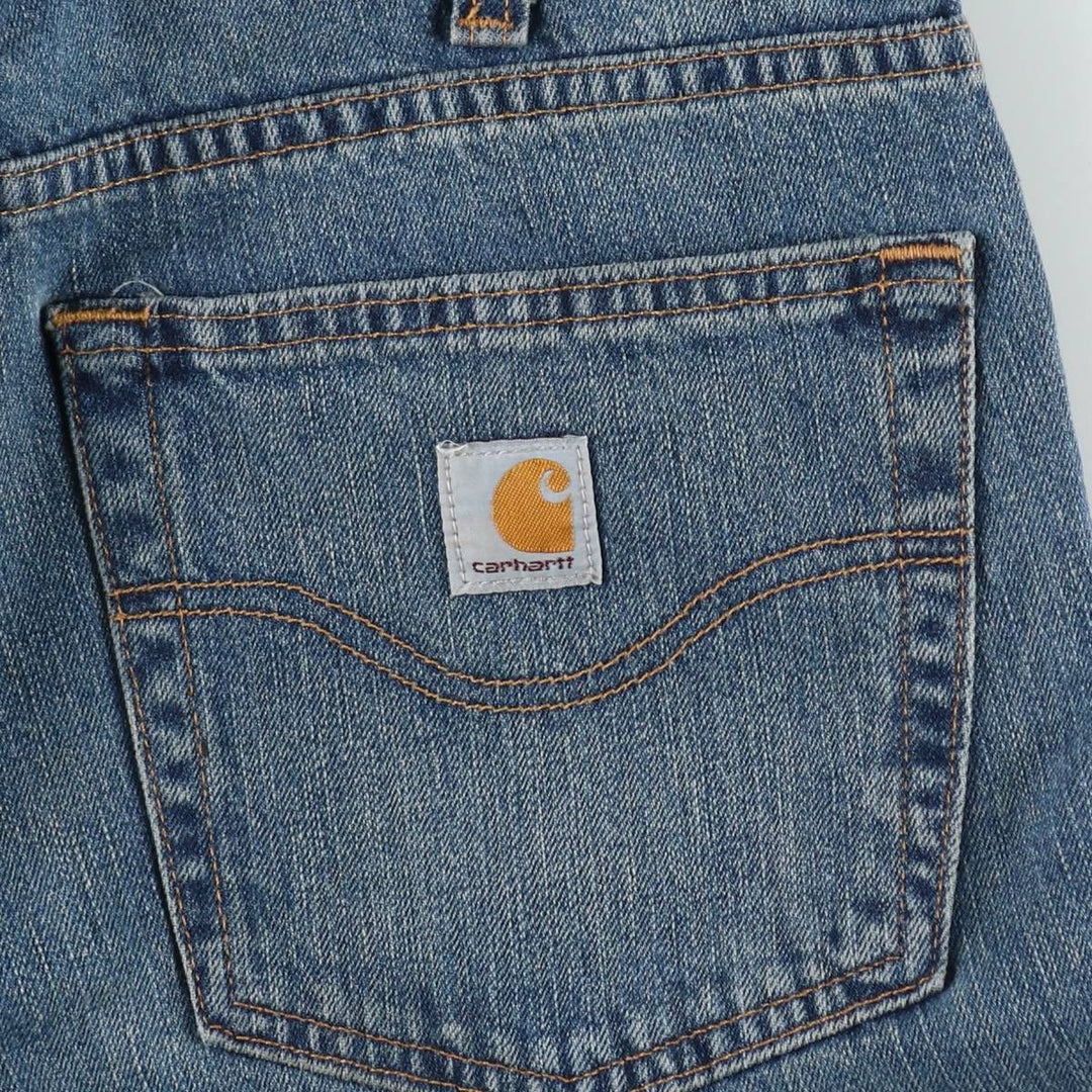 Carhartt Relaxed Straight Tapered Denim Pants, Men's Size W34 (approx.) cotton blue type Vintage Second Hand