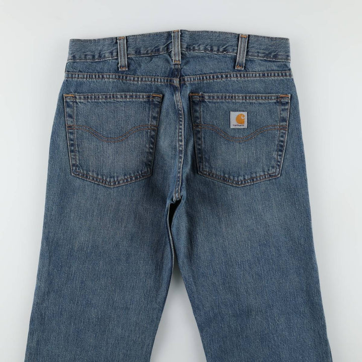 Carhartt Relaxed Straight Tapered Denim Pants, Men's Size W34 (approx.) cotton blue type Vintage Second Hand