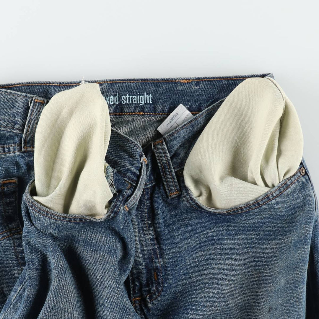 Carhartt Relaxed Straight Tapered Denim Pants, Men's Size W34 (approx.) cotton blue type Vintage Second Hand