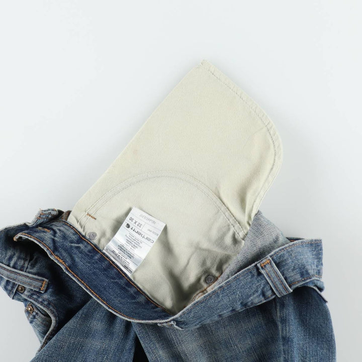 Carhartt Relaxed Straight Tapered Denim Pants, Men's Size W34 (approx.) cotton blue type Vintage Second Hand